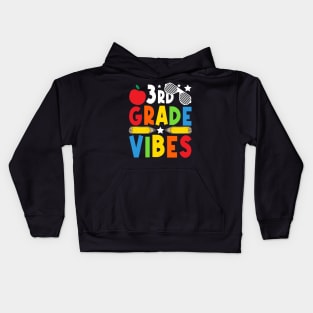 3rd Grade Vibes Teachers Boys Girls Funny Back To School Kids Hoodie